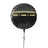 Zwarte ronde ballon met gouden versiering, Hadj & Umrah Folieballon